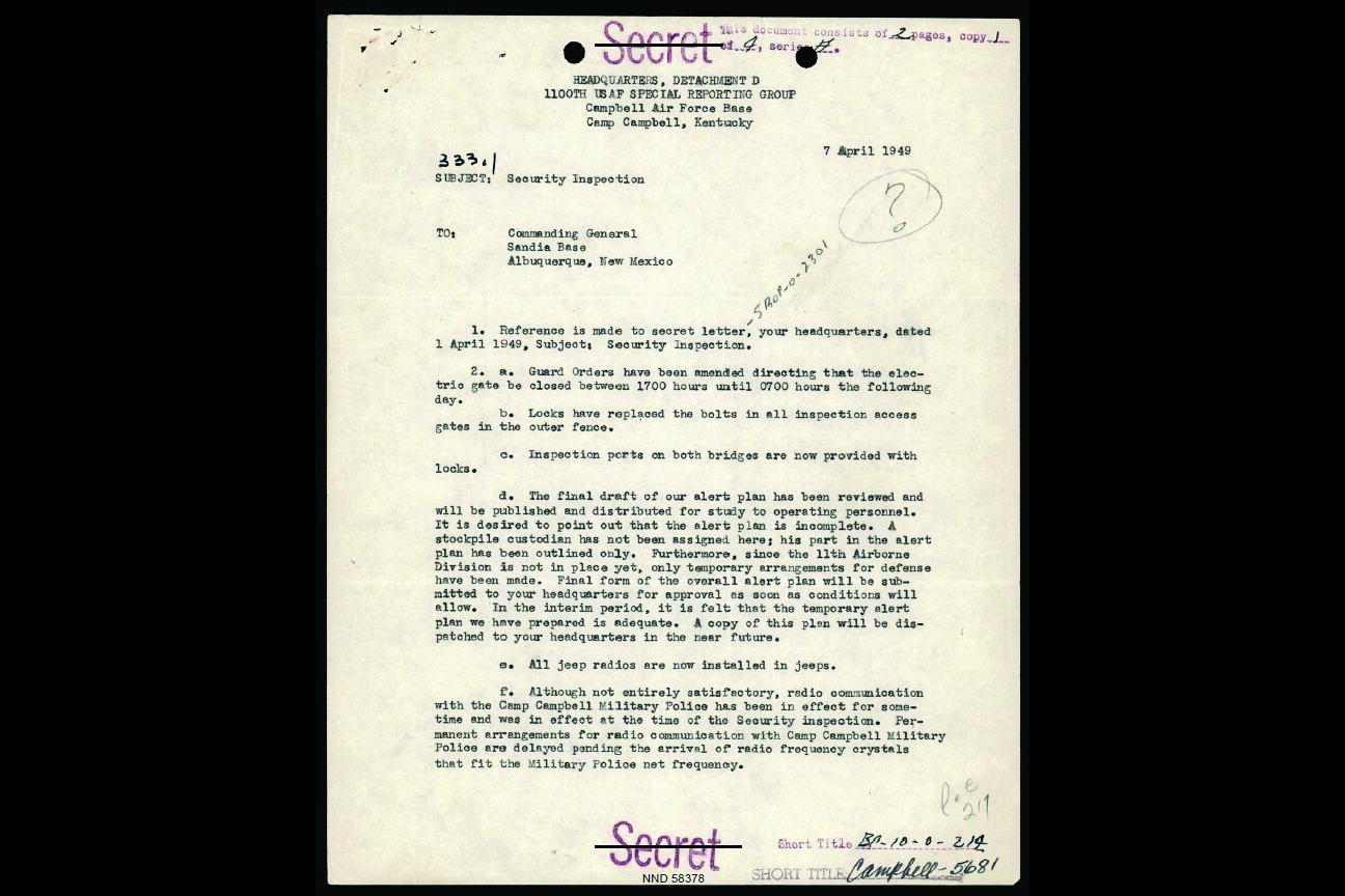 A collection of UAP reports and documents from a national security site in New Mexico 1948-1950